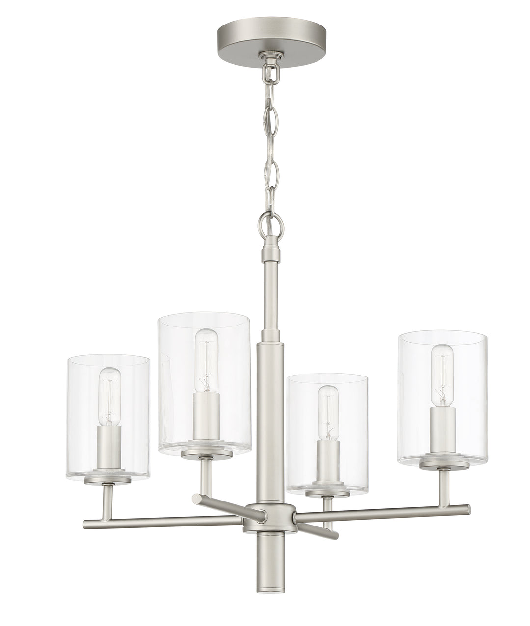 Hailie 4 Light Chandelier in Satin Nickel CRAFTMADE