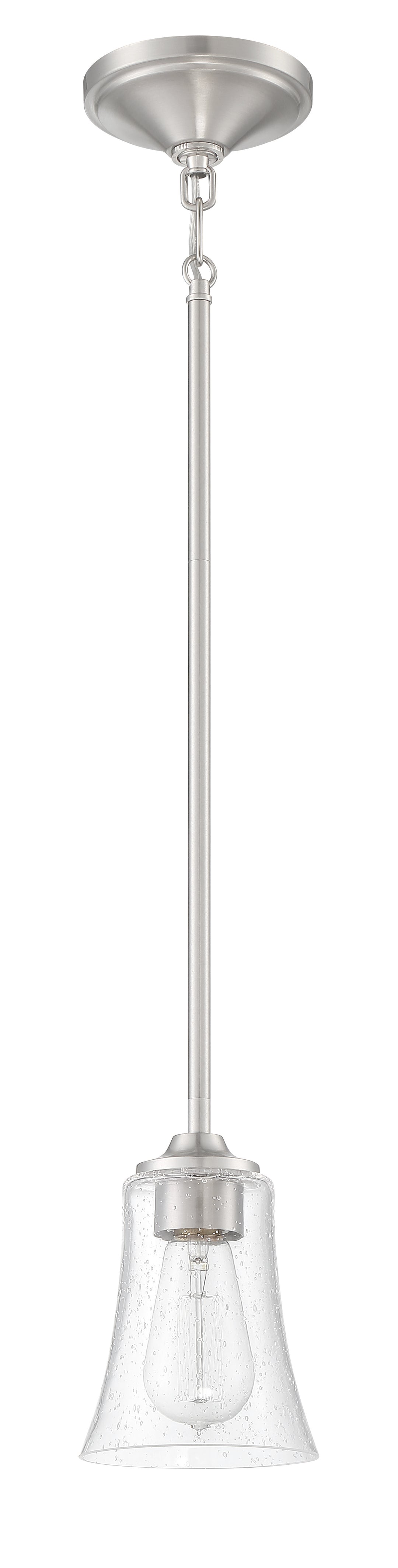 Gwyneth 1 Light Mini Pendant in Brushed Polished Nickel CRAFTMADE