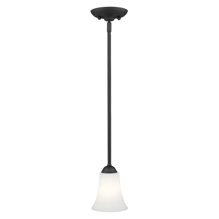 1 Light Black Single Pendant Livex