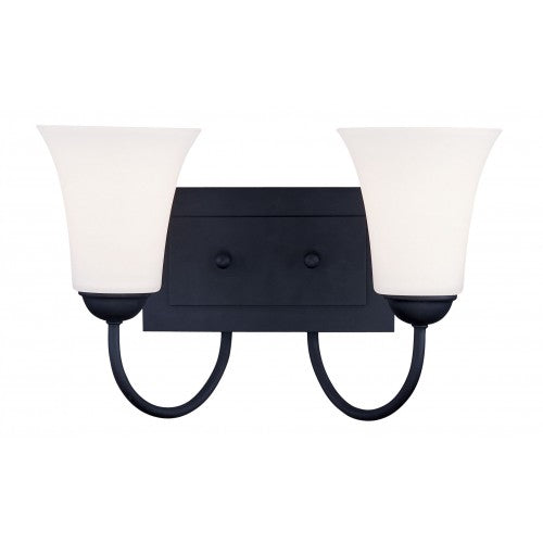 2 Light Black Bath Light Livex