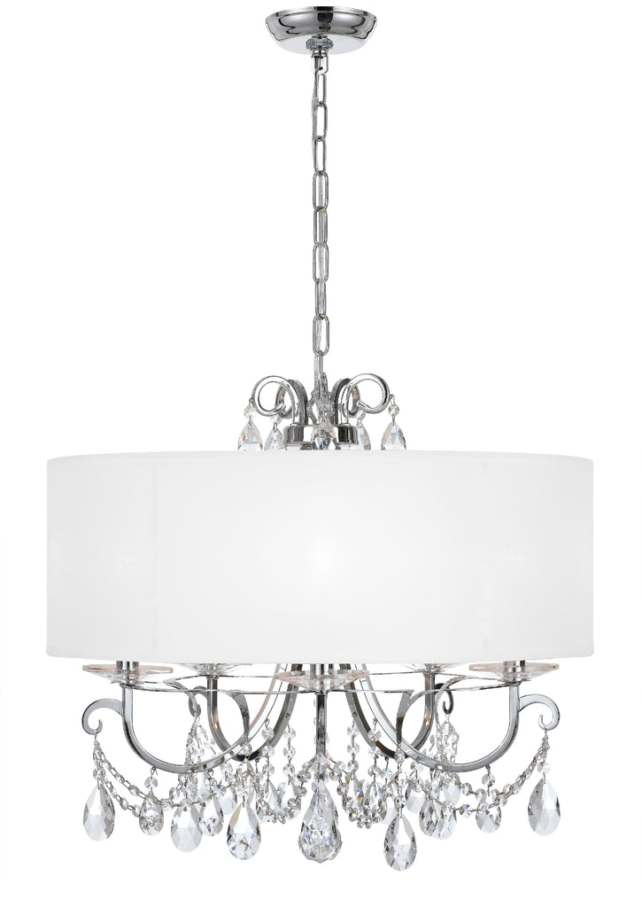 Crystorama Crystorama Othello 5 Light Swarovski Strass Crystal Polished Chrome Chandelier