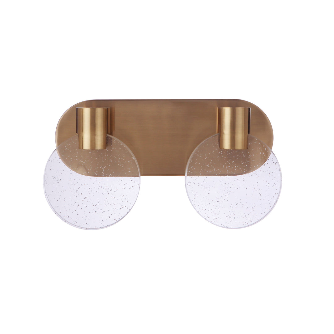 Glisten 2 Light LED Vanity in Satin Brass CRAFTMADE