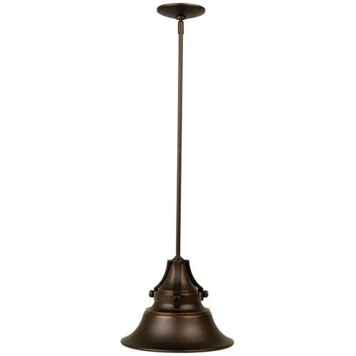 Union 1 Light Medium Outdoor Pendant in Oiled Bronze Gilded CRAFTMADE