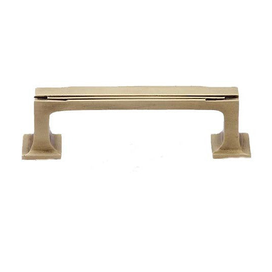 7 Inch Solid Brass Art Deco Skyscraper Pull (Antique Brass Finish) Copper Mountain Hardware