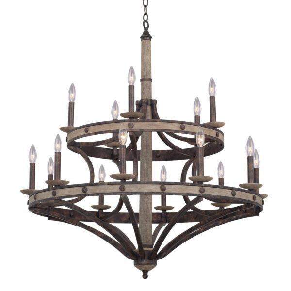 Coronado 15 Light Round Chandelier Kalco