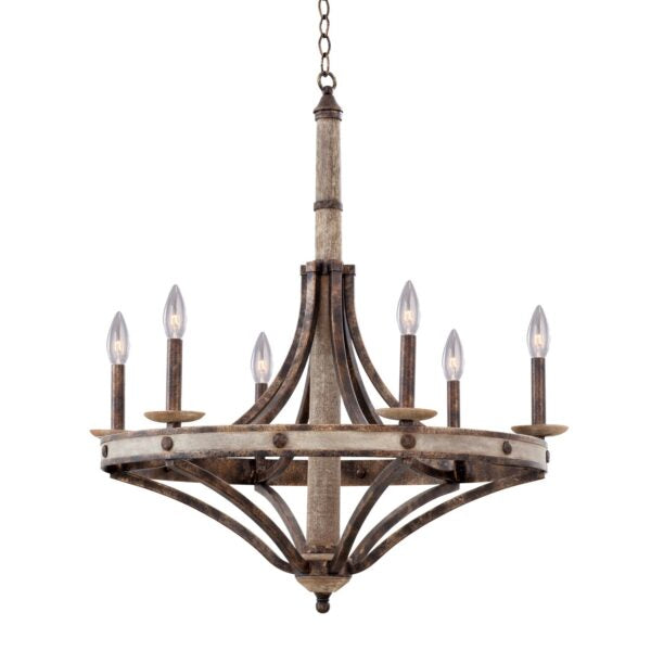 Coronado 6 Light Chandelier Kalco