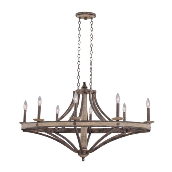 Coronado 8 Light Oval Chandelier Kalco