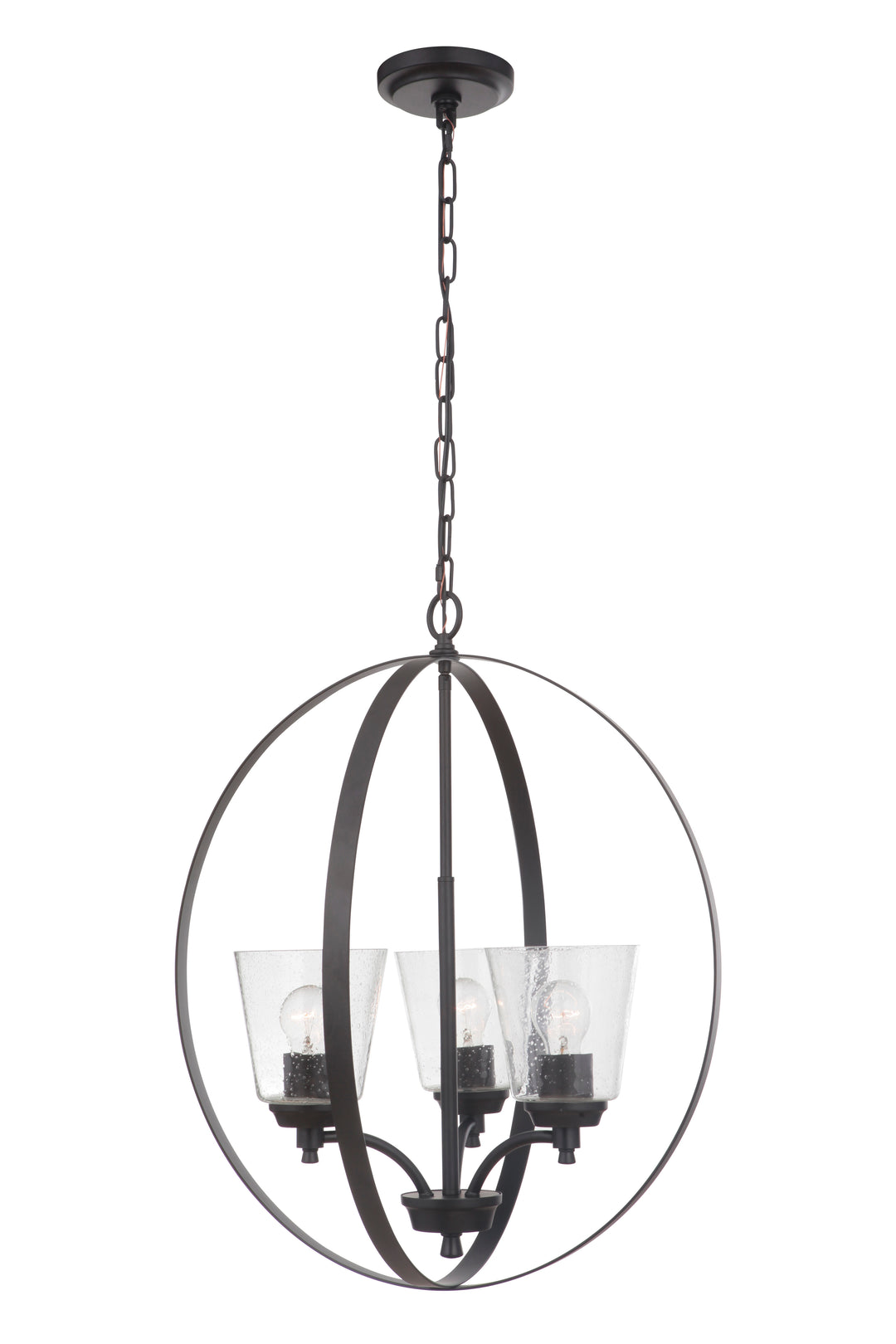 Tyler 3 Light Foyer in Flat Black CRAFTMADE