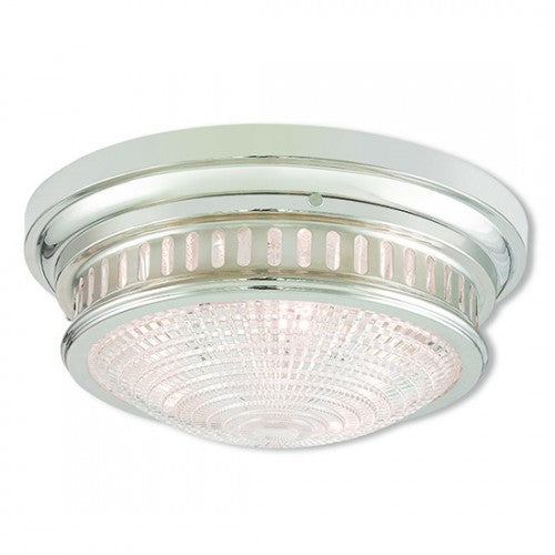 3 Light Polished Nickel Ceiling Mount Livex