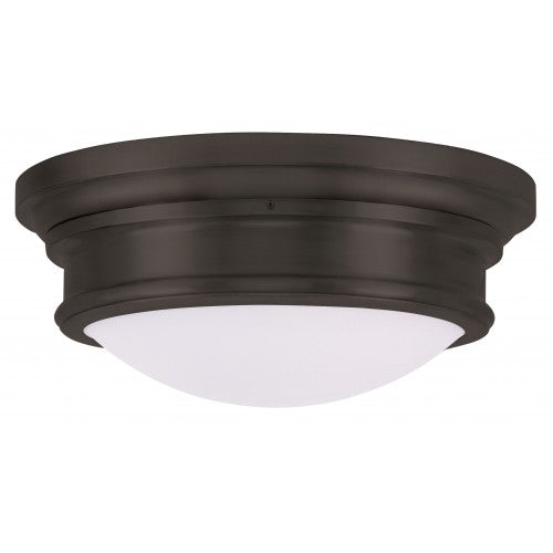 3 Light Bronze Ceiling Mount Livex