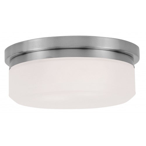 2 Light Brushed Nickel Ceiling Mount or Wall Mount Livex