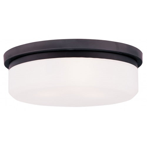 3 Light Bronze Ceiling Mount Livex