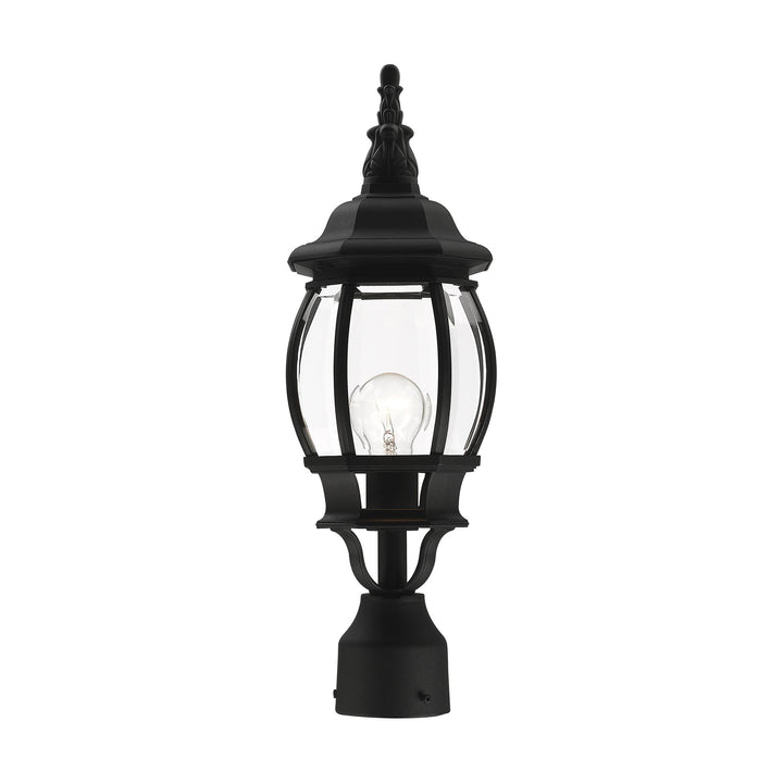 1 Light Textured Black Outdoor Post Top Lantern Livex