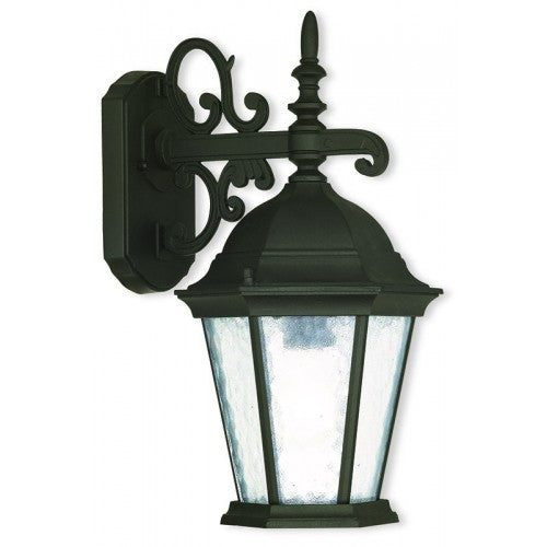 1 Light Textured Black Outdoor Wall Lantern Livex