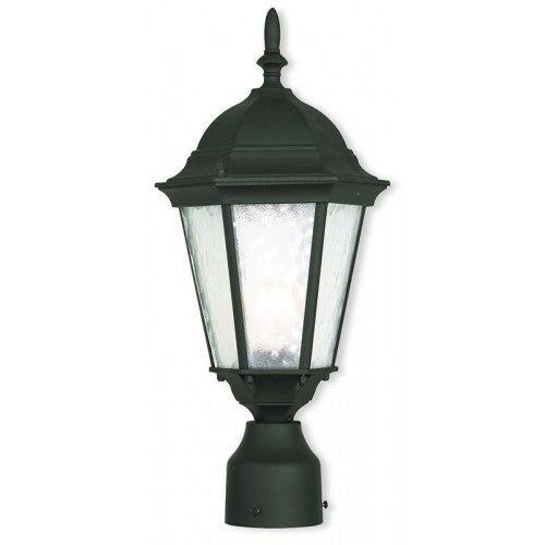 1 Light Textured Black Outdoor Post Top Lantern Livex