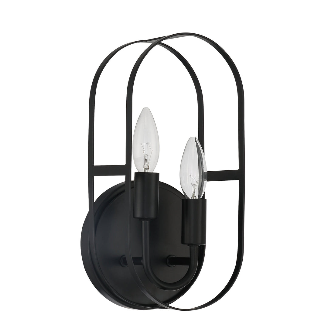 Mindful 2 Light Sconce in Flat Black CRAFTMADE