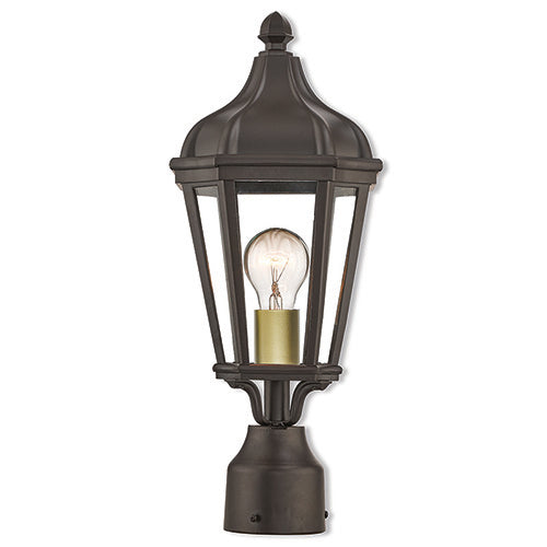 1 Light Bronze Outdoor Post Top Lantern Livex