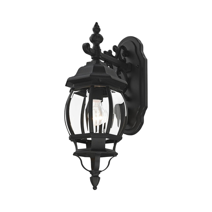 1 Light Textured Black Outdoor Wall Lantern Livex