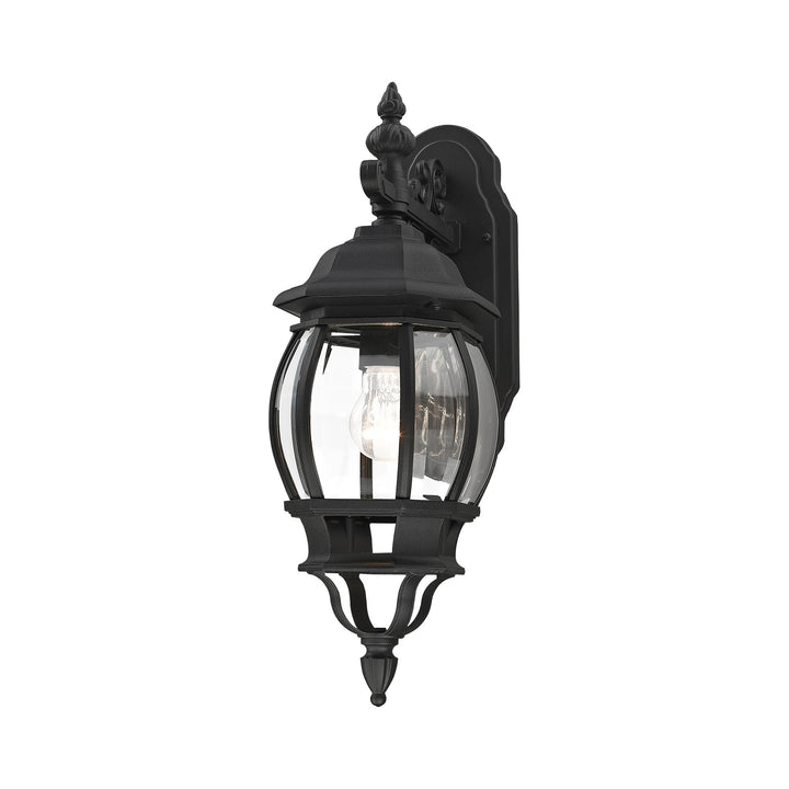 1 Light Textured Black Outdoor Wall Lantern Livex