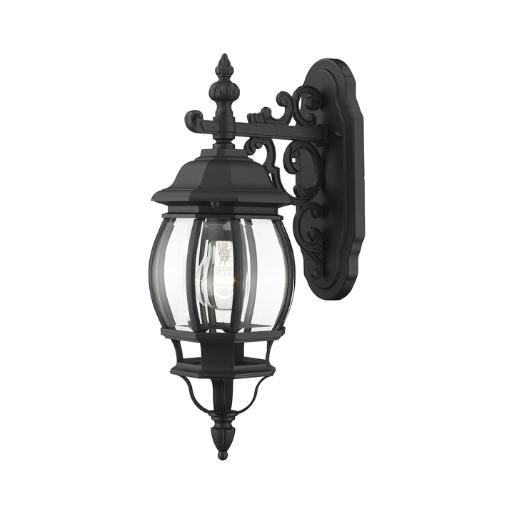 1 Light Textured Black Outdoor Wall Lantern Livex