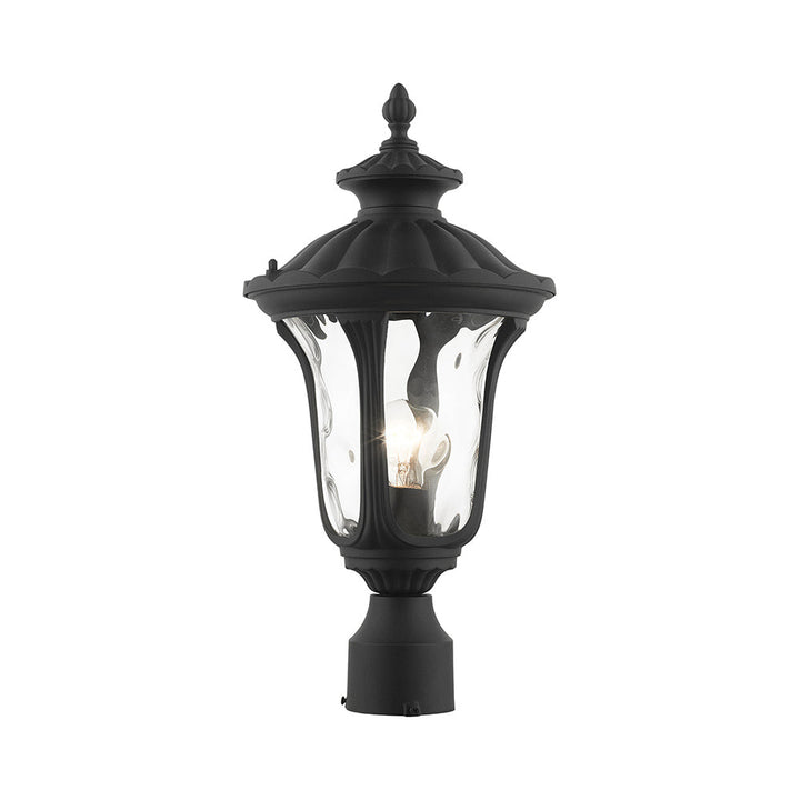 1 Light Textured Black Outdoor Post Top Lantern Livex