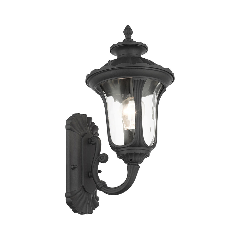 1 Light Textured Black Outdoor Wall Lantern Livex