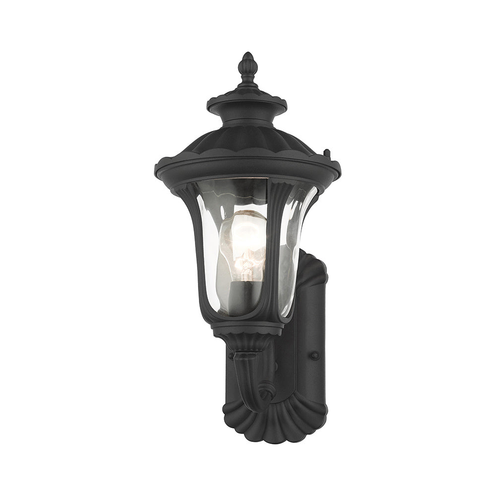 1 Light Textured Black Outdoor Wall Lantern Livex