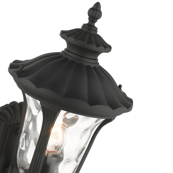 1 Light Textured Black Outdoor Wall Lantern Livex