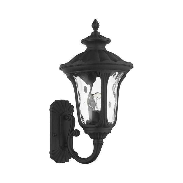 1 Light Textured Black Outdoor Wall Lantern Livex