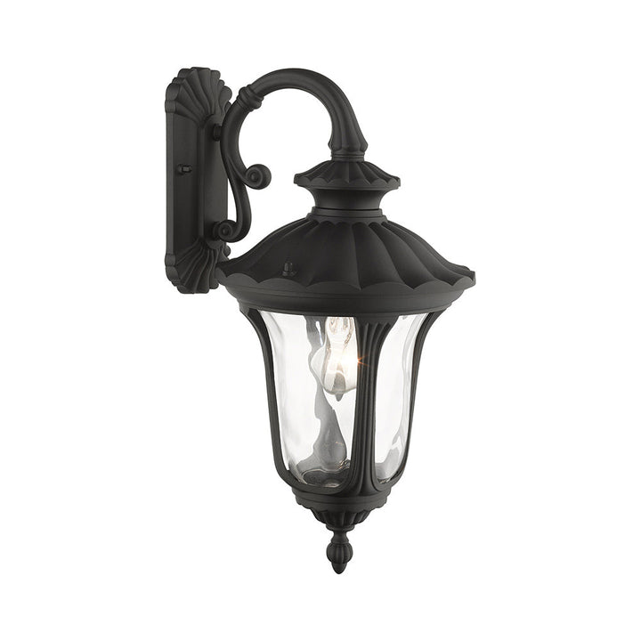 1 Light Textured Black Outdoor Wall Lantern Livex