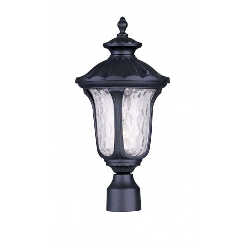 1 Light Textured Black Outdoor Post Top Lantern Livex