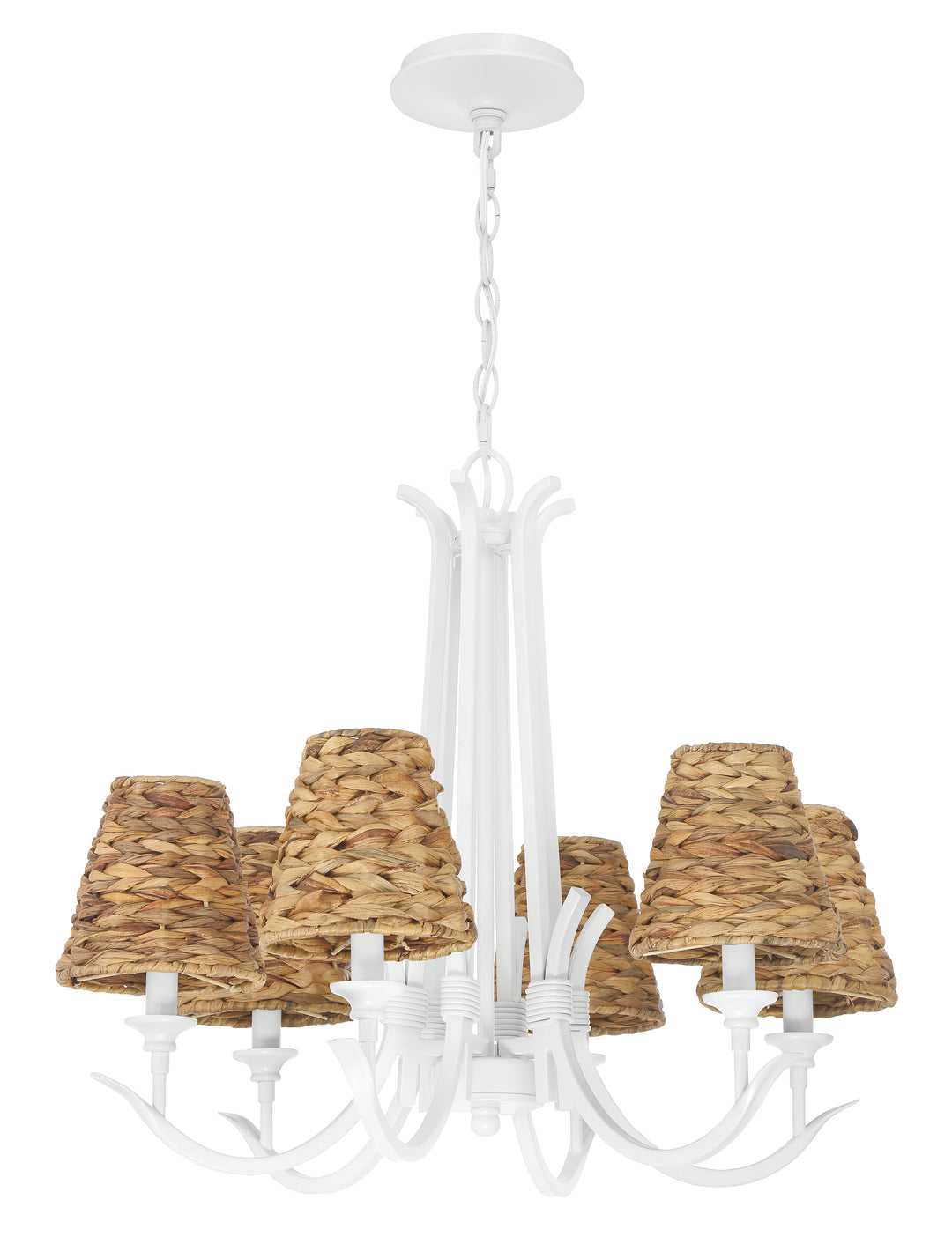 Kokomo 6 Light Chandelier in Matte White CRAFTMADE