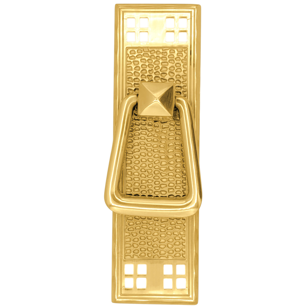 4 1/2 Inch Solid Brass Arts & Crafts Drop Pull (Several Finishes Available)
