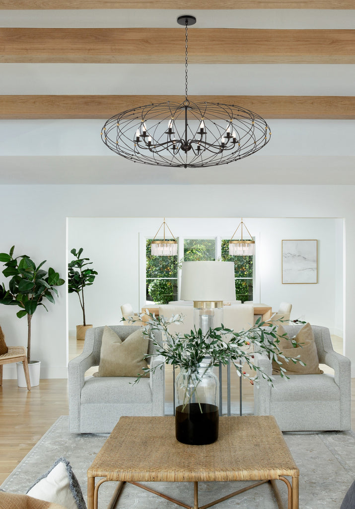 Crystorama Crystorama Zucca 6 Light English Bronze + Antique Gold Chandelier