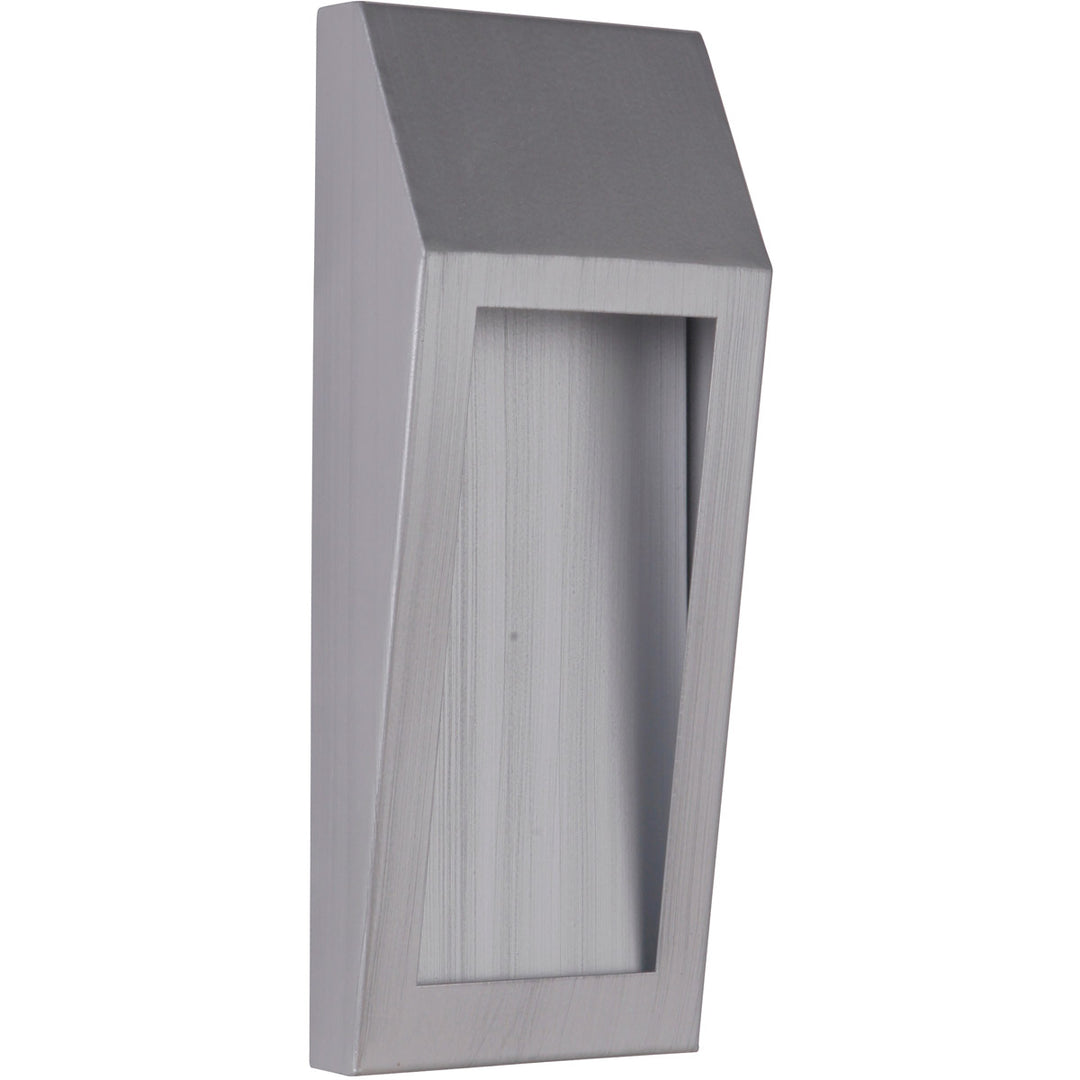 Wedge 1 Light Small LED Outdoor Pocket Sconce in Brushed Aluminum CRAFTMADE