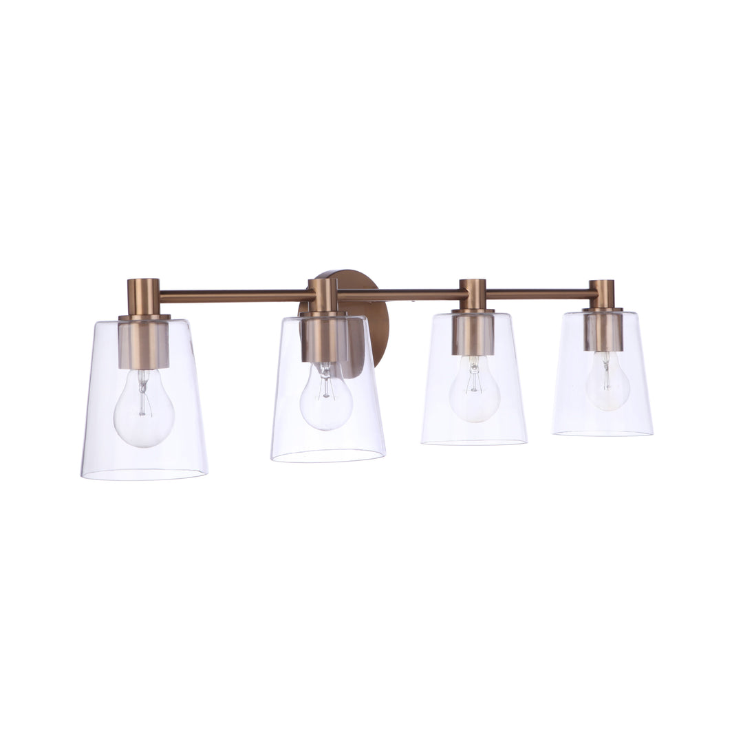 Emilio 4 Light Vanity in Satin Brass CRAFTMADE