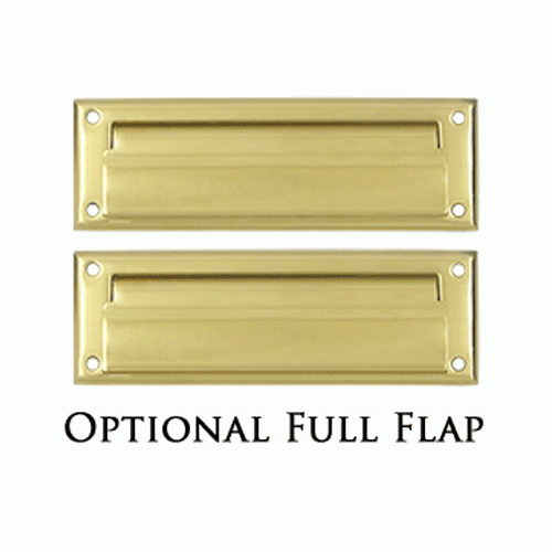 8 7/8 Inch Brass Mail & Letter Flap Slot (Polished Brass Finish) DELTANA