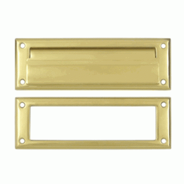 8 7/8 Inch Brass Mail & Letter Flap Slot (Polished Brass Finish) DELTANA