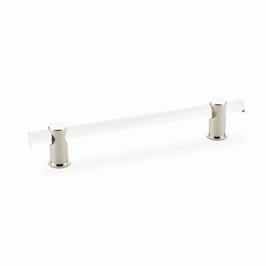 8 Inch (6 Inch c-c) Lumiere Acrylic Pull (Polished Nickel Finish) SCHAUB