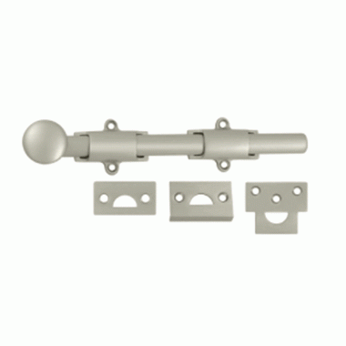 8 Inch Deltana Heavy Duty Surface Bolt (Brushed Nickel Finish) DELTANA