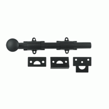 8 Inch Deltana Heavy Duty Surface Bolt (Flat Black Finish) DELTANA