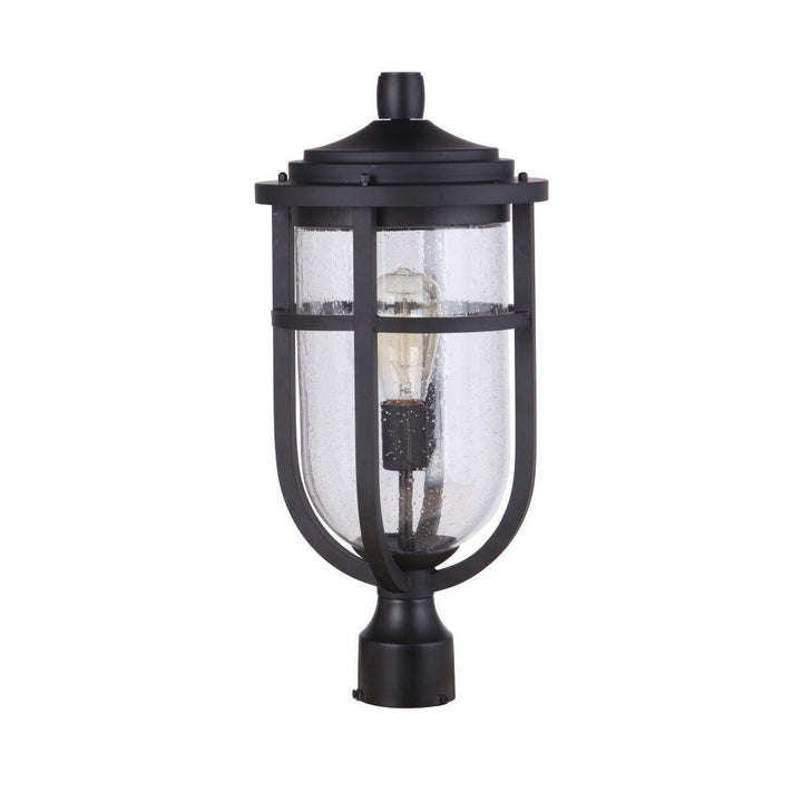 Voyage 1 Light Outdoor Post Lantern in Midnight CRAFTMADE