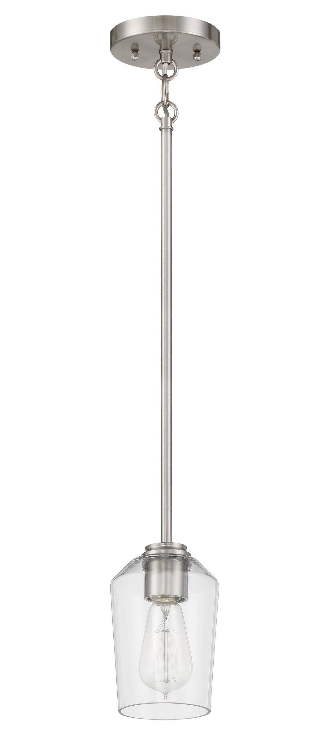 Shayna 1 Light Mini Pendant in Brushed Polished Nickel CRAFTMADE