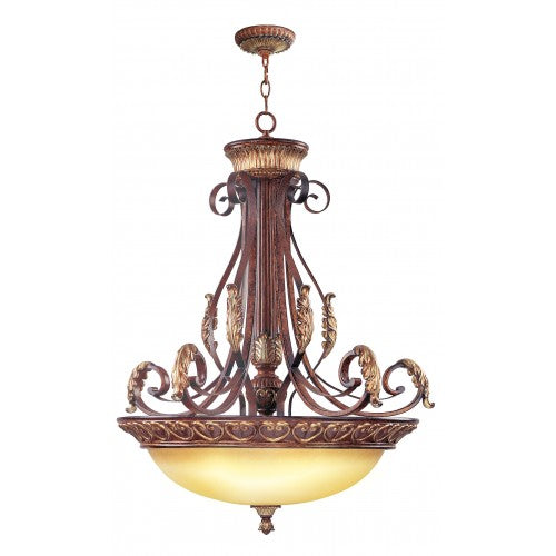 4 Light Verona Bronze Inverted Pendant Livex