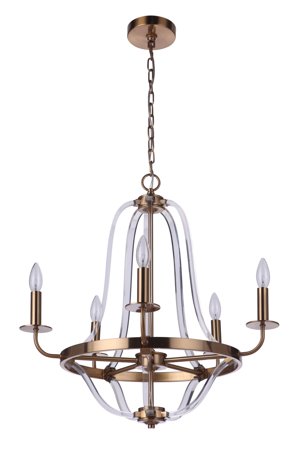 Graclyn 5 Light Chandelier in Satin Brass CRAFTMADE