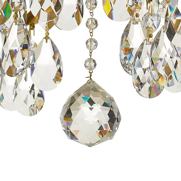 Crystorama Crystorama Bridgehampton 8 Light Hand Cut Crystal Antique Gold Chandelier