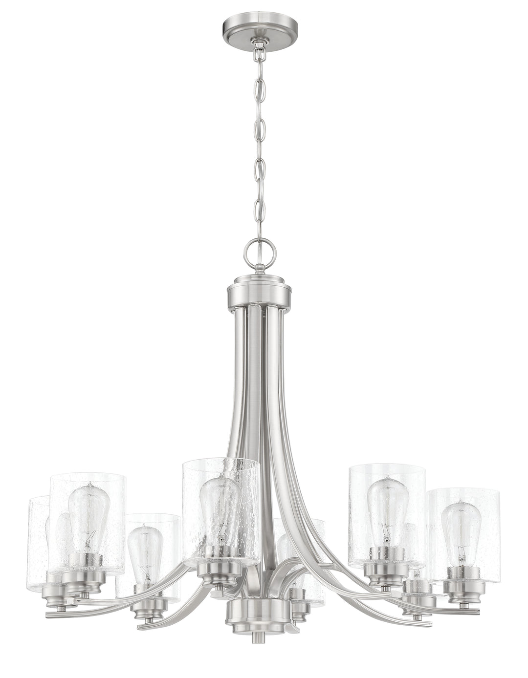 Bolden 8 Light Chandelier in Brushed Polished Nickel CRAFTMADE