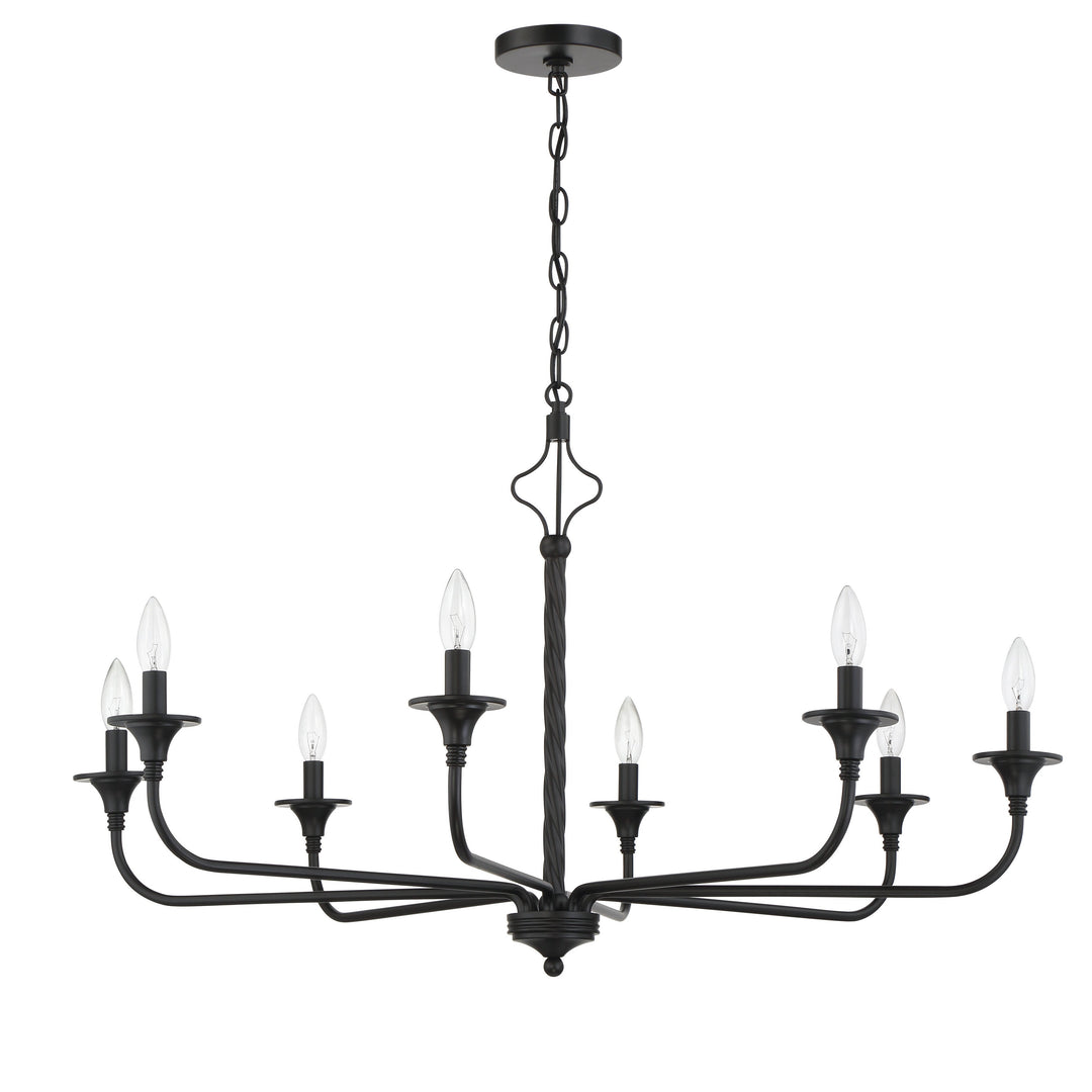 Jolenne 8 Light Chandelier in Flat Black CRAFTMADE