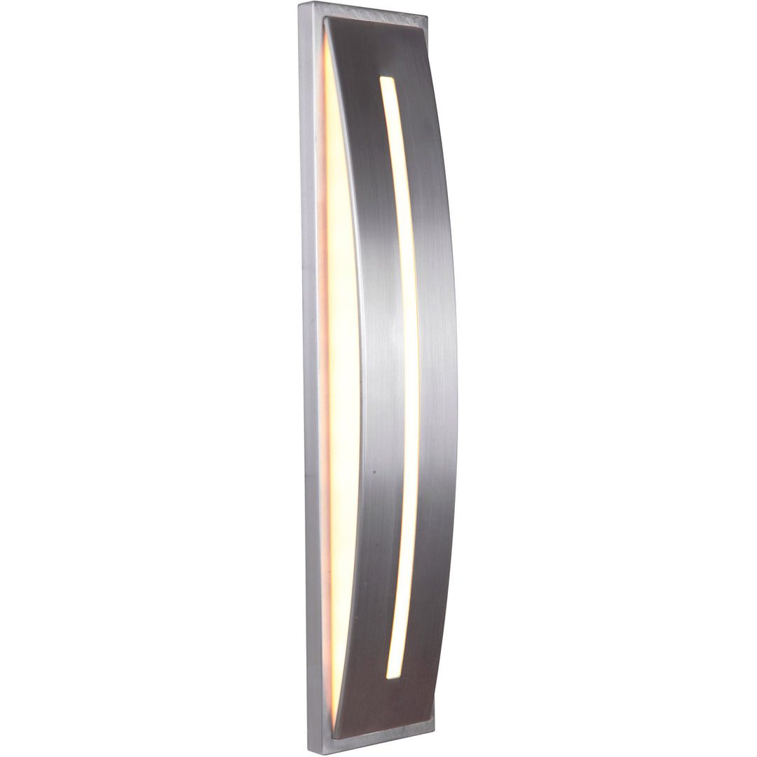 Luna 1 Light Medium LED Outdoor Pocket Sconce in Satin Aluminum CRAFTMADE