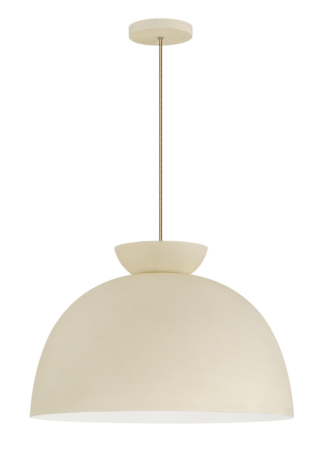 Ventura Dome 1 Light Pendant in Cottage White CRAFTMADE